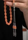 Gümüş Püskül Sıkma Kehribar Tesbih