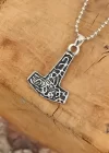 Gümüş Renk Metal Aksesuarlı Top Zincirli Erkek Kolye
