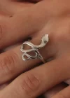 Gümüş Renk Yılan Model Kadın Yüzük