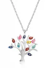 Gümüş Renkli Nazarlı Hayat Ağacı Bayan Kolye