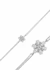 Gümüş Rodyum Kar Tanesi Kadın Bileklik