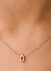Gümüş Rose 3 Boyutlu Ö Harf Bayan Kolye