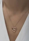 Gümüş Rose Birleşmiş Kalpler Kadın Kolye