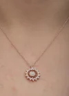 Gümüş Rose Güneş Kadın Kolye