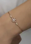 Gümüş Rose Kar Tanesi Kadın Bileklik