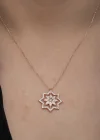 Gümüş Rose Kar Tanesi Kadın Kolye
