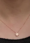 Gümüş Rose Minimal Kar Tanesi Kadın Kolye