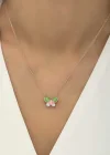 Gümüş Rose Minimal Kelebek Bayan Kolye
