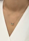 Gümüş Rose Minimal Kelebek Bayan Kolye