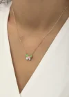 Gümüş Rose Minimal Kelebek Bayan Kolye