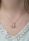 Gümüş Rose Örümcek Bayan Kolye