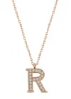 Gümüş Rose R Harfi Kadın Kolye