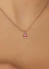 Gümüş Rose Renkli Dondurma Kadın kolye