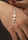 Gümüş Rose Sıralı Papatya Bayan Bileklik