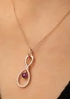 Gümüş Rose Sonsuz Kalp Kolye