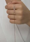 Gümüş Rose Sonsuzluk Kadın Bileklik