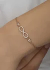 Gümüş Rose Sonsuzluk Kadın Bileklik