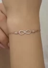 Gümüş Rose Sonsuzluk Kadın Bileklik