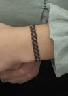 Gümüş Siyah Taşlı Gurmet Bayan Bileklik