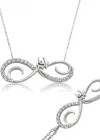 Gümüş Sonsuzluk Aşk Bayan Set