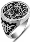 Gümüş Süleyman Mührü Erkek Yüzük
