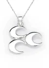 Gümüş Üç Hilal Kolye