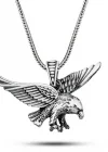Gümüş Uçan Kartal Erkek Kolye