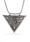 Gümüş Üçgen İçi Açılabilen Allah Muskalık Kolye