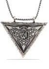 Gümüş Üçgen İçi Açılabilen Allah Muskalık Kolye