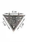 Gümüş Üçgen İçi Açılabilen Allah Muskalık Kolye
