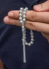Gümüş Yuvarlak Erkek Tesbih