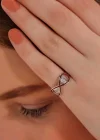 Gümüş Zirkon Taşlı Sonsuzluk Kadın Yüzük