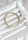 Mıknatıslı Gold Renk Sarmal Kadın Bileklik