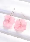 Pembe Renk Çiçek Küpe