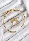 Pirinç Deniz Yıldızı Model Gold Renk Bileklik Yüzük Set