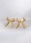 Pirinç Gold Renk Düz Plaka Fiyonk Küpe