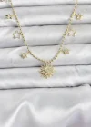 Pirinç Gold Renk Güneş Model Kadın Kolye