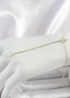 Pirinç Gold Renk Su Yolu Zirkon Taşlı Yonca Model Kadın Şahmeran