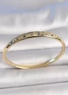 Pirinç Gold Renk Yıldız İşlemeli Zirkon Taşlı Kadın Kelepçe