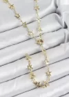 Pirinç Gold Renk Yıldızlı Kadın Y Kolye