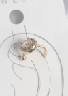 Pirinç Gold Renk Zirkon Taşlı Kadın Kıkırdak Küpe