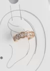 Pirinç Gold Renk Zirkon Taşlı Kadın Kıkırdak Küpe