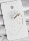 Pirinç Gold Renk Zirkon Taşlı Kadın Kıkırdak Küpe