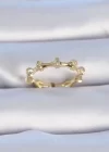 Pirinç Gold Renk Zirkon Taşlı Kadın Yüzük