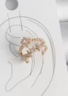 Pirinç Gold Renk Zirkon Taşlı Yıldız Model Kadın Kıkırdak Küpe