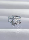 Pirinç Gümüş Renk İncili Ahtapot Earcuff Küpe
