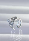 Pirinç Gümüş Renk İncili Ahtapot Earcuff Küpe