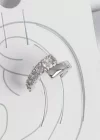 Pirinç Gümüş Renk Zirkon Taşlı Kadın Kıkırdak Küpe