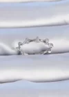 Pirinç Gümüş Renk Zirkon Taşlı Kadın Yüzük