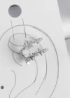 Pirinç Gümüş Renk Zirkon Taşlı Yıldız Model Kadın Kıkırdak Küpe